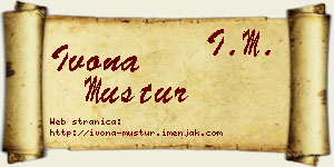Ivona Mustur vizit kartica